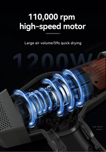 2025 nouveau sèche-cheveux haute vitesse 110000 tr/min à faible bruit 1600W sèche-cheveux à moteur électrique sans balais - Product Image 2