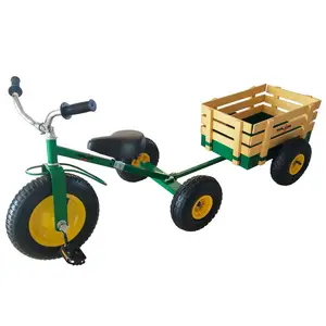 나무 트레일러를 가진 실용적인 아이 세발자전거 아이 주기 아이 자전거 아이들의 균형 자전거 다른 장난감 차량 공구