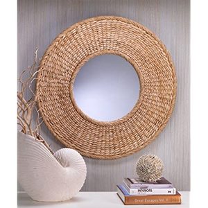 Miroir jonc de mer de haute qualité naturel fait à la main maison mur décoratif Design moderne naturel Vintage luxe en gros - Product Image 3