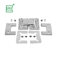 Doorplus Charnière de douche à 180 degrés Charnières de verre à verre à fermeture douce pour salle de bain Double cloison de porte Charnière de douche180