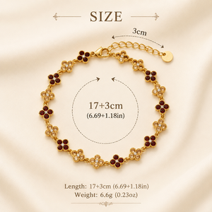 <span class=keywords><strong>Accessori</strong></span> di <span class=keywords><strong>Moda</strong></span> all'Ingrosso, Gioielli Raffinati, Bracciale con Charm a Quadrifoglio Colorato in Acciaio Inossidabile, Regalo Portafortuna per Feste - Product Image 5