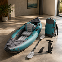 Bateau pneumatique gonflable personnalisé pour adultes, kayak, canoë, 1 à 3 personnes, avec coque en PVC, sièges, rames, pompe, kit de réparation, 3,1-4 m, lacs et rivières