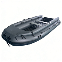 Bateau pneumatique à jet REACHSEA JET470 470 cm (15,4 pieds) avec pont gonflable, couleur gris foncé