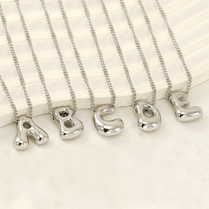 Zogxin Gold Plated Letter Pendant Necklace 18K Zinc Alloy A B C D E Fashion Jewelry For Women Daily Wear Gift - Product Image 3