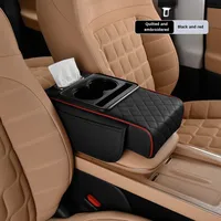 Coussin d'accoudoir de voiture, tapis rehausseur, accoudoir central intégré avec porte-mouchoirs et porte-gobelet