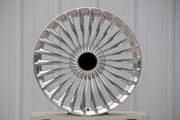 Jantes forgées 19 20 22 pouces, finition miroir argenté, rayons profondément concaves, chromées, pour Mercedes-Benz, jantes forgées personnalisées légères