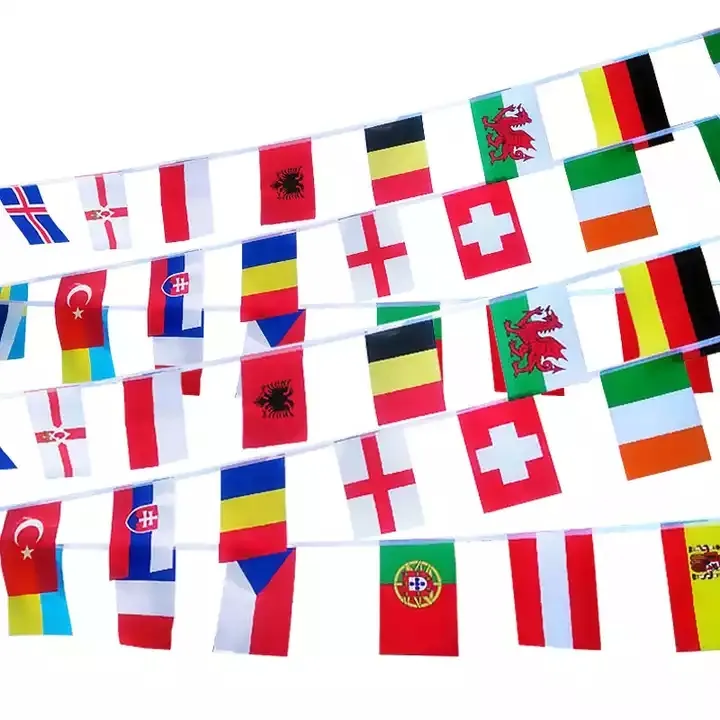 World cup 32 Countries National Flags Custom String Flag for Festival Party Bar Sport Club Decoration