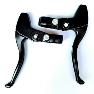 Palancas de freno de bicicleta de aleación de aluminio, negras, de tres dedos, para bicicletas compartidas - Product Image 2