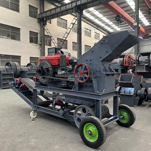 Konveyör ile 10tph taş kırma kırıcı küçük dizel kaya değirmeni çekiçli kırma makinesi - Product Image 3