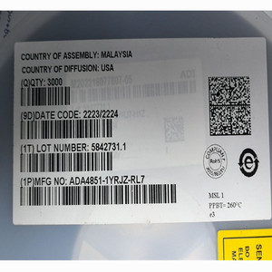Giá Tốt Trên Ban Đầu ADA4851-1 ADA4851-2 ADA4851-4 Mạch Tích Hợp <span class=keywords><strong>IC</strong></span> Điện Áp Khuếch Đại sot-23-6 Yruz Wyr Yrjz Yrmz - Product Image 1