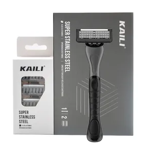 KAILI nuovo Design rasoio da barba 6 lame sistema rasoio Online per uomo