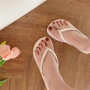 Custom LOGO Summer New Korean Style Ins Trendy Outer Wear Simple Couple Flip-Flops Beach Sandals Open Toe Design for Women - Product Image 2