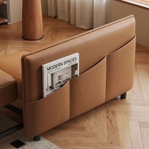 Sofá Cama Modular Moderno 3 en 1 con Almacenamiento, Respaldo Ajustable, Tapicería de Cuero y Estructura de Hierro para Sala de Estar - Product Image 5