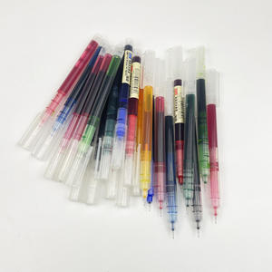 Wholesale Custom Cheap Liquid Roller <b>Pen</b> 0.5 mm Black <b>Blue</b> Red Pink Orange Green Purple Roller Gel <b>Pen</b> - Product Image 3