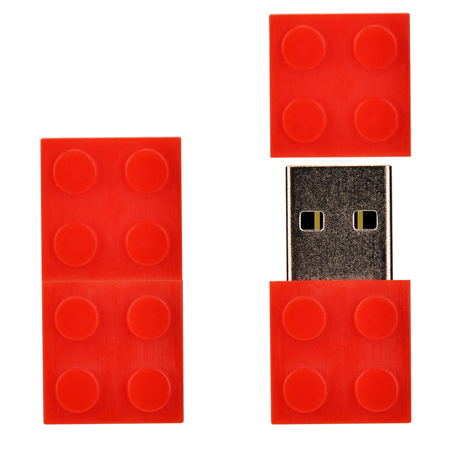 Professional Supplier Juggle Light Keychain Small Plastic Building Block Toy Bricks Juggle USB Flash Drive Unidad Flash Usb