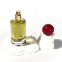 Flacon vaporisateur de luxe en verre transparent, flacon de parfum 50 ml avec bouchons en plastique, brume fine, cylindre vide, boîte d'emballage pour huile de parfum et cosmétiques