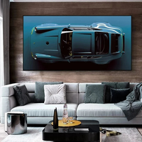 Décoration d'intérieur moderne : Tableau en porcelaine cristalline de luxe sur le thème des voitures de sport de course, Affiches et impressions sur le thème de la course automobile, Art mural de supercars