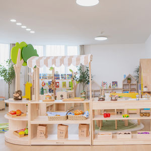 Grande bibliothèque d'arbre meubles de jardin d'enfants en bois Armoire de rangement pour bébé de haute qualité avec compartiments - Product Image 6