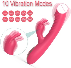 10 modu Usb şarj aleti G nokta çift vibratör seks oyuncak kadınlar süper dalga tavşan vibratörler G noktası yapay penis kadınlar için seks - Product Image 3
