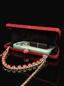 Summer New Handbag Lady Rhinestone Diamond Party Evening Bag Fashion Trend Watermelon Clutch <strong>Purse</strong> Daily Use <strong>Green</strong> for Women - Product Image 6