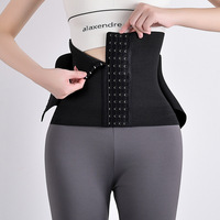 Ceinture de compression post-partum double couche en nylon écologique avec crochets multi-rangs pour un maintien ferme du ventre
