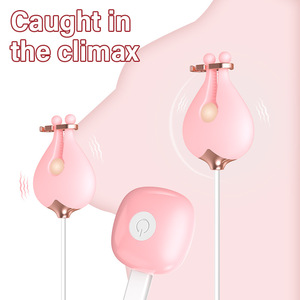 New cross-border women's <b>remote</b> <b>control</b> <b>vibrating</b> nipple clamp breast massager adult sex toy factory wholesale - Product Image 1