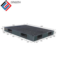 Palette Euro double face robuste en plastique PP avec renforts en acier, entrée 4 directions, recyclable