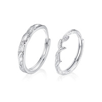 En stock, vente en gros, bague de couple en argent, cadeau 520, pour tous les styles, mode homme et femme