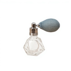 Vintage Luxury Brown Bulb Cylinder Glass <b>Perfume</b> <b>Bottle</b> With Gold <b>Spray</b> Pump Black Mesh Nozzle 10ML - Product Image 6