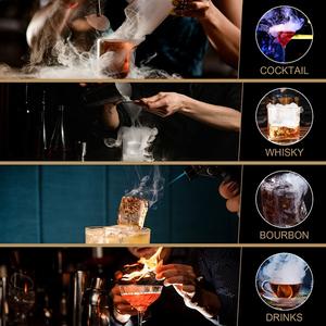 Whisky Smoker Kit für Freunde Ehemann Papa Old Fashioned Cocktail Kit mit 4 Geschmacks richtungen Wood Chips Cocktail Smoker Kit mit 2 Fackeln - Product Image 6