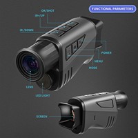 Teropong Inframerah Portabel untuk Luar Ruangan, Perangkat Penglihatan Malam Resolusi 640x512, Pembesaran 3X-4x, Perekaman Video WiFi Digital