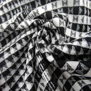 Tissus à carreaux teints en fil de Spandex de rayonne de Polyester tissé respirant en usine de haute qualité pour manteaux