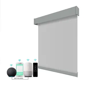 Eco-Friendly Power Battery Operated Blackout Blinds Solar Sunscreen Architect Motorized Sun Shade Roller Blinds For Home Window