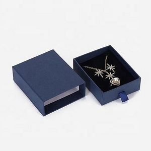 Custom logo Gold foil printing necklace display storage paper packaging boxes jewelry drawer