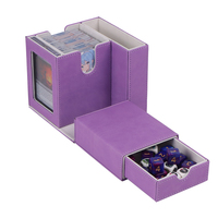 Boîte de rangement portable pour cartes de jeu ODM 100+ - Boîte de rangement pour cartes en cuir PU personnalisée