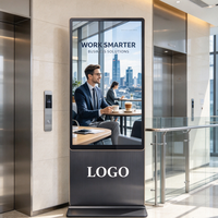 Layar Digital Signage 43 Inci, Tipe Lantai, Layar Sentuh, Periklanan, Perangkat Lunak CMS Cerdas, Layar Indoor untuk Pusat Perbelanjaan Ritel