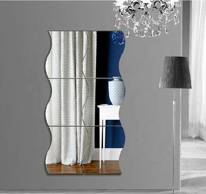Wave <b>Mirror</b> Wall <b>Stickers</b> Home Decoration Diy Art Wave <b>Mirror</b> Wall <b>Stickers</b> Wall <b>Stickers</b> Home Decor Living Room <b>Mirror</b> - Product Image 1