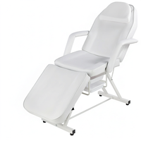 Table de massage et de soin pour hôtel, chaise de tatouage réglable avec lit de barbier offert, équipement de spa et salon en cuir PU pliable et confortable