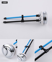 Accesorios para Inodoro, Válvula de Descarga Universal, Botón de Presión Doble de Repuesto, 58 mm, ABS, Botones Modernos para Tanque de Inodoro