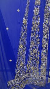 Las mujeres vestido bordado Kaftan marroquí takchita tela unstitched chaqueta - Product Image 3