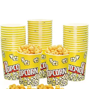 Garantierte Qualität biologisch abbaubarer großer Popcorn-Eimer Popcorn-Eimer in Lebensmittel qualität wieder verwendbarer tragbarer weißer Kunststoff-Popcorn-Eimer