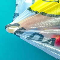Sacs de courses en plastique blancs personnalisables avec logo pour supermarché, sacs à poignée en forme de T-shirt