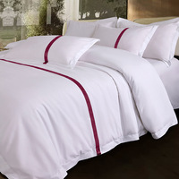 Ensemble de literie en polyester avec sangle épaissie, logo personnalisé, kit de literie pour hôtel, chambre d'hôtes, chambre d'accueil