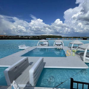 Parc aquatique gonflable Équipement de jeu aquatique Plate-forme aquatique Île Piscine Toboggan Dock flottant pour radeau Ponton <span class=keywords><strong>Bateau</strong></span> - Product Image 2