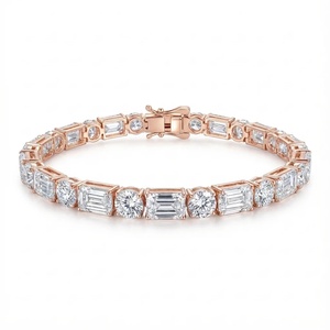 สร้อยข้อมือเพชรทรงกลมและมรกต - ทอง 9k, 14k, 18k - Product Image 3
