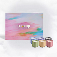 Boîte cadeau rigide personnalisée pour bougie parfumée avec couvercle magnétique, pelliculage mat, logo sérigraphié et insert en coton perlé