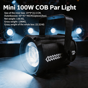 Projecteur LED COB 100W 200W Mini DMX512 à activation sonore pour DJ, bar, diffusion en direct, mariage, fête - Product Image 2