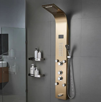 Système de douche thermostatique en acier inoxydable, ensemble combiné multifonction mural avec fonction pluie pour la rénovation de salle de bain