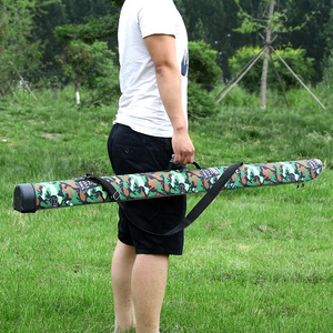 Bolsa para cañas de pescar, 1,25 M, correa para el hombro de lona de camuflaje, almacenamiento de aparejos impermeable para pesca al aire libre - Product Image 2
