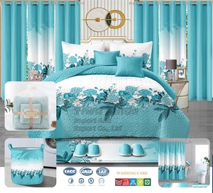 Bộ ga trải giường sang trọng LILIANNA 24 món, bao gồm ga trải giường, vỏ gối, rèm cửa, có sẵn, cỡ King - Product Image 6